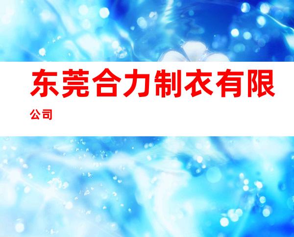 东莞合力制衣有限公司