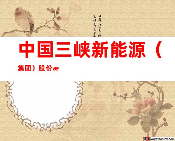 中国三峡新能源（集团）股份有限公司青海分公司