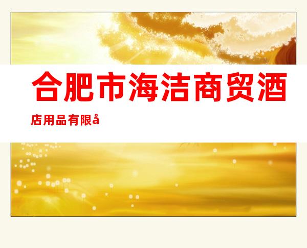 合肥市海洁商贸酒店用品有限公司