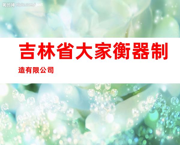 吉林省大家衡器制造有限公司