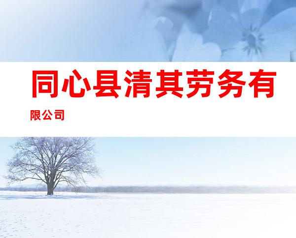 同心县清其劳务有限公司