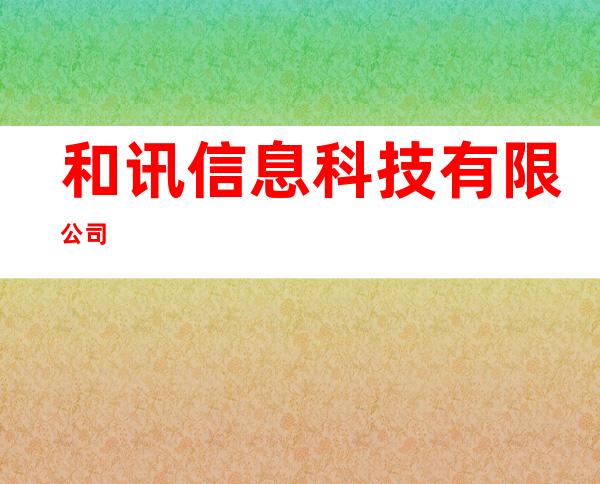 和讯信息科技有限公司
