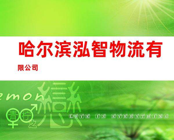 哈尔滨泓智物流有限公司
