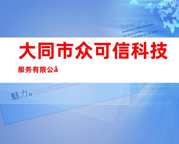 大同市众可信科技服务有限公司
