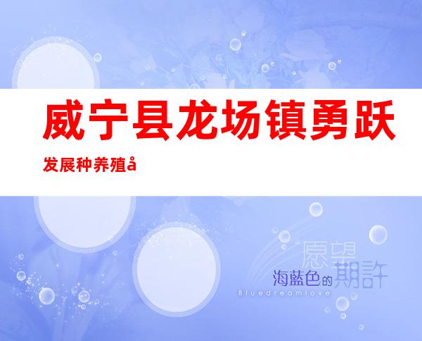威宁县龙场镇勇跃发展种养殖场