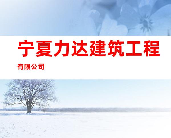 宁夏力达建筑工程有限公司