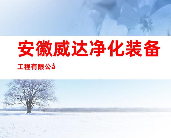 安徽威达净化装备工程有限公司