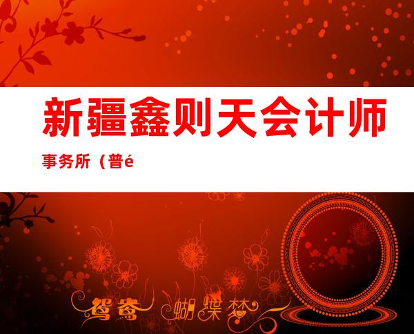 新疆鑫则天会计师事务所（普通合伙企业）