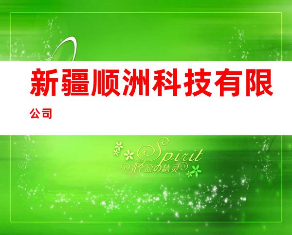 新疆顺洲科技有限公司