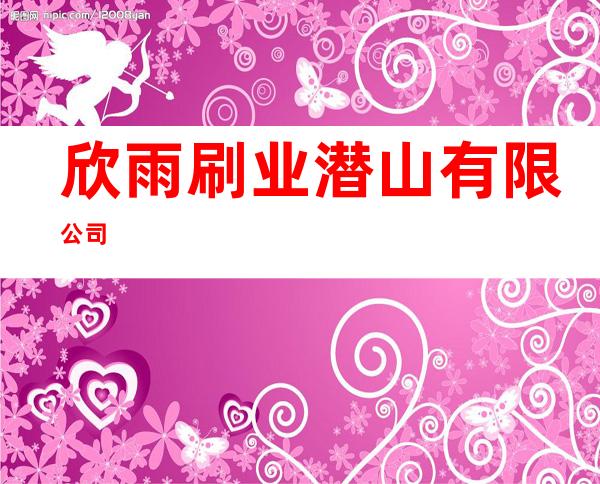 欣雨刷业潜山有限公司