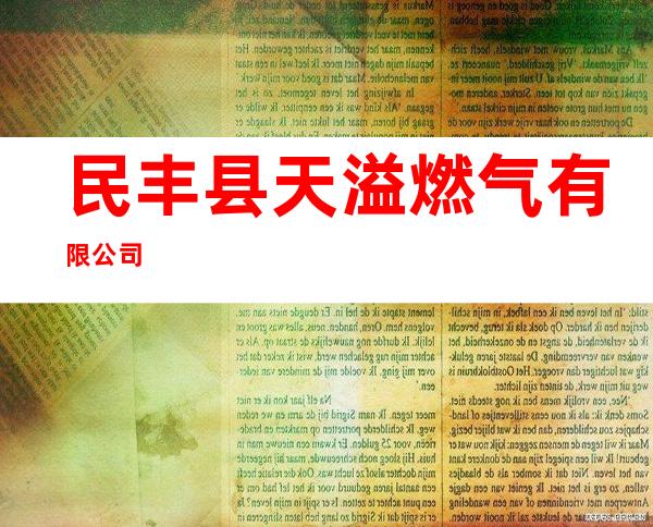 民丰县天溢燃气有限公司