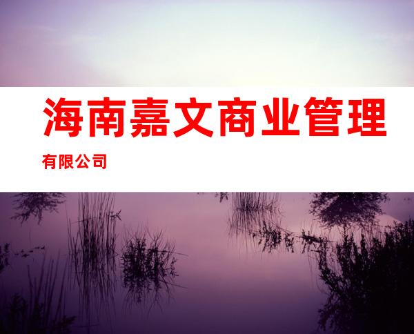 海南嘉文商业管理有限公司