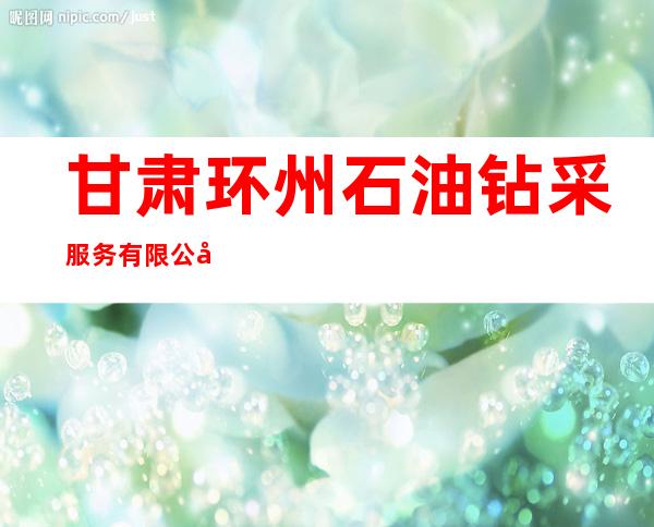 甘肃环州石油钻采服务有限公司