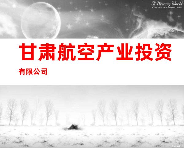 甘肃航空产业投资有限公司