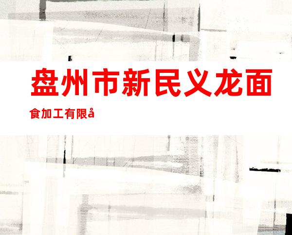 盘州市新民义龙面食加工有限公司