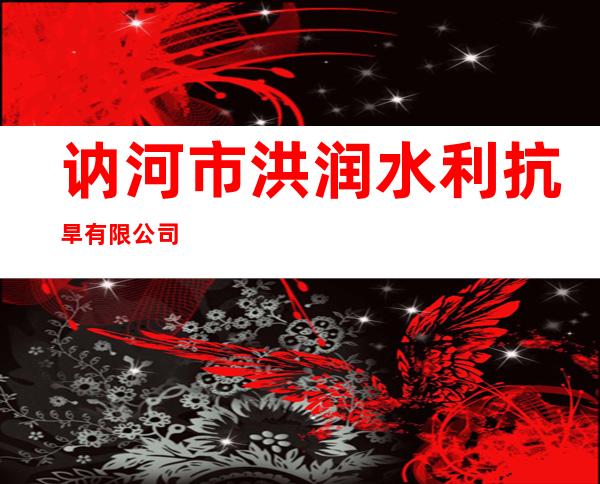 讷河市洪润水利抗旱有限公司